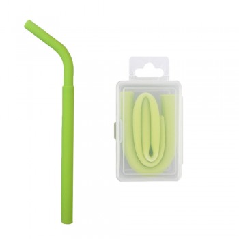 Silicone Straw Portable Reusable Washable Food Grade Silicone Drinking Bent Solid Straw With Box Length 11cm reuseable straw New