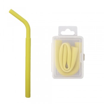 Silicone Straw Portable Reusable Washable Food Grade Silicone Drinking Bent Solid Straw With Box Length 11cm reuseable straw New