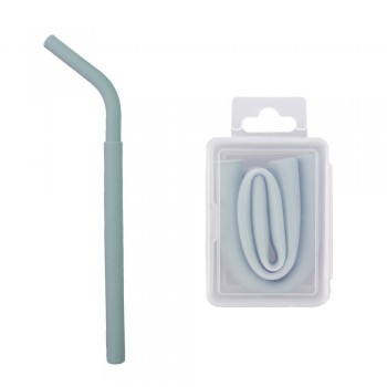 Silicone Straw Portable Reusable Washable Food Grade Silicone Drinking Bent Solid Straw With Box Length 11cm reuseable straw New