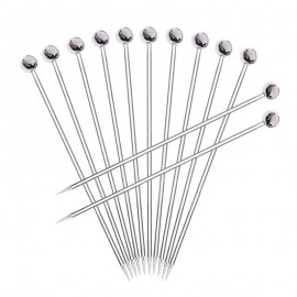 12pcs Stainless steel Cocktail Picks, Professional 4 inch Fruit Stick Toothpicks(Set of 12)