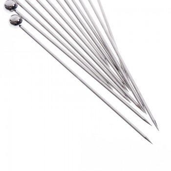 12pcs Stainless steel Cocktail Picks, Professional 4 inch Fruit Stick Toothpicks(Set of 12)