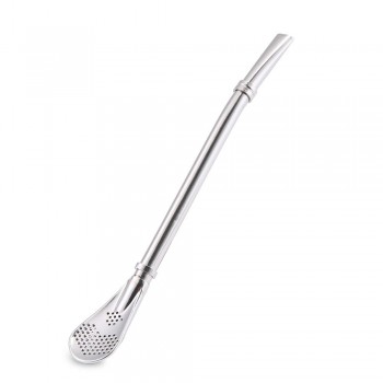 Stainless Steel Straws Metal Drinking Straws Filter Stirring Spoon Straws for Yerba Mate Tea Bombilla Gourd Drink Accessories