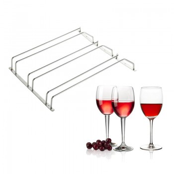 Champagne Stemware Rack Stainless Steel Chrome Plated Wine Glass Cup Holder Kitchen Wall Mount Wine Rack Bar Hanger With Screws