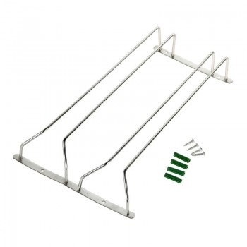 Champagne Stemware Rack Stainless Steel Chrome Plated Wine Glass Cup Holder Kitchen Wall Mount Wine Rack Bar Hanger With Screws