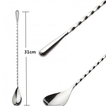 eTya 1pc 26/28/31/32cm Cocktail Pick Swizzle Sticks Stirrer Bar Spoon Mixing Fork Drink Muddlers  Bartender Kitchen Tools