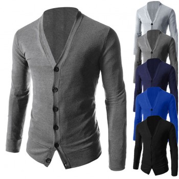 Solid comfy Knitted Sweater Mens Autumn Winter Warm Pullover Cardigan Button  Blouse Tops #1022 A#487