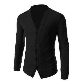 Solid comfy Knitted Sweater Mens Autumn Winter Warm Pullover Cardigan Button  Blouse Tops #1022 A#487