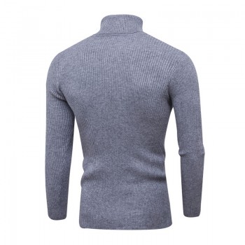 SHUJIN Spring Warm Turtleneck Sweater Men Fashion Solid Knitted Mens Sweaters 2018 Casual Male Double Collar Slim Fit Pullover