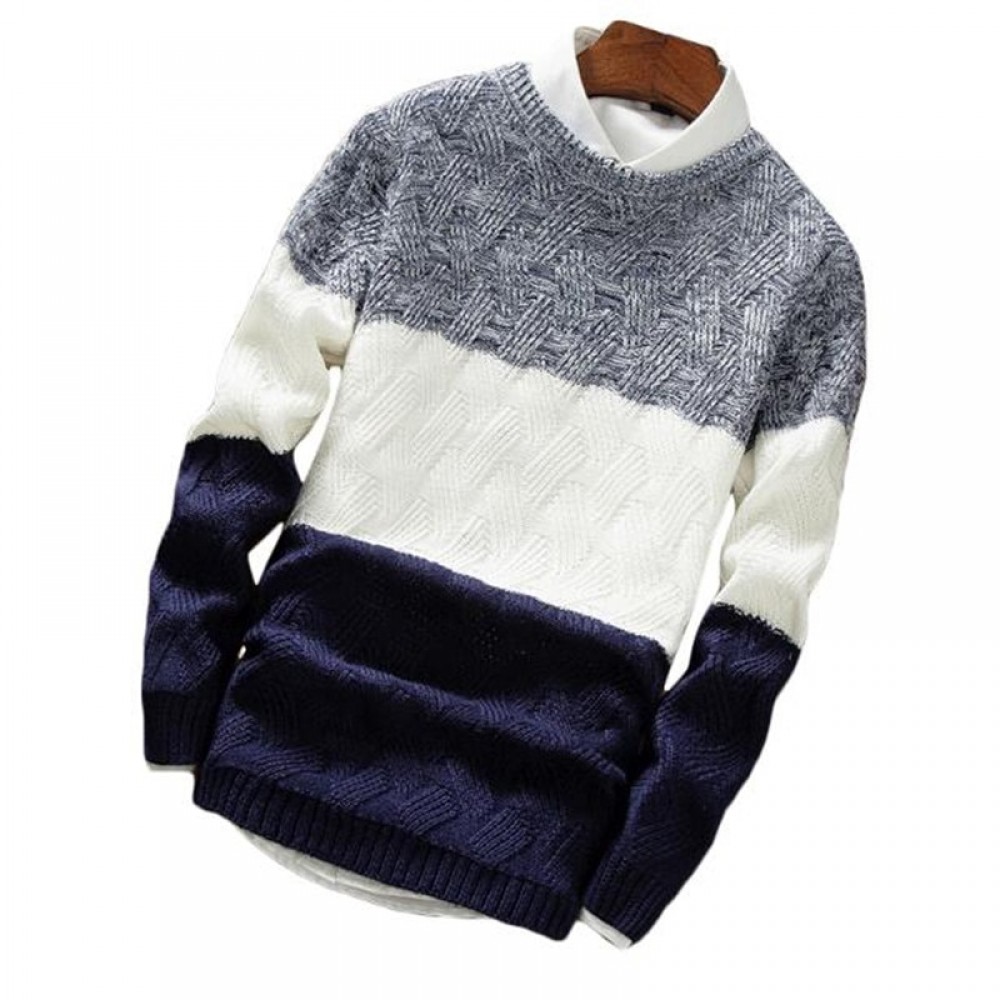 Mens fashion autumn / winter sweater Casual Striped Men O-Neck Pullovers Knitted Male  Long Sleeve 2018 Mens Sweaters Knitwear
