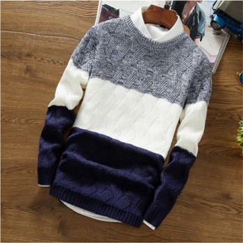 Mens fashion autumn / winter sweater Casual Striped Men O-Neck Pullovers Knitted Male  Long Sleeve 2018 Mens Sweaters Knitwear