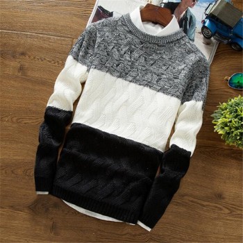 Mens fashion autumn / winter sweater Casual Striped Men O-Neck Pullovers Knitted Male  Long Sleeve 2018 Mens Sweaters Knitwear