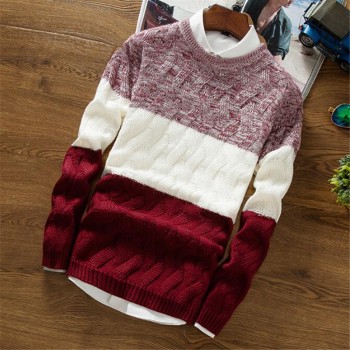 Mens fashion autumn / winter sweater Casual Striped Men O-Neck Pullovers Knitted Male  Long Sleeve 2018 Mens Sweaters Knitwear