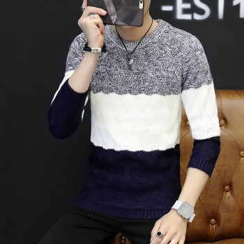 Mens fashion autumn / winter sweater Casual Striped Men O-Neck Pullovers Knitted Male  Long Sleeve 2018 Mens Sweaters Knitwear