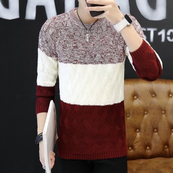 Mens fashion autumn / winter sweater Casual Striped Men O-Neck Pullovers Knitted Male  Long Sleeve 2018 Mens Sweaters Knitwear