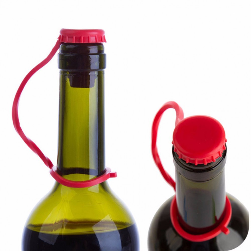 Anti-lost Silicone Hanging Button Wine Plug Bottle Cap Cover Kitchen Tools Beer Bottle Cap