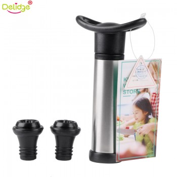 Delidge  Stainless Steel  Wine Stopper Food Vacuum Sealer Bar Accessories Whisky Bottle StopperChampagne Homebrew  Air Pump