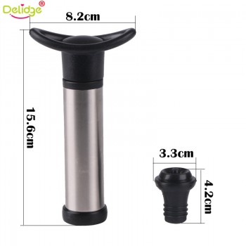 Delidge  Stainless Steel  Wine Stopper Food Vacuum Sealer Bar Accessories Whisky Bottle StopperChampagne Homebrew  Air Pump