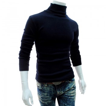 2018 Long Sleeve High Collar Sweaters Winter MenS Turtleneck Christmas Sweater Warm Knitted Pullovers Male Jumper Knitwear