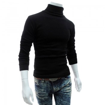 2018 Long Sleeve High Collar Sweaters Winter MenS Turtleneck Christmas Sweater Warm Knitted Pullovers Male Jumper Knitwear