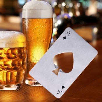Creative Poker Bottle Can Opener Stainless Steel Credit Card Size Casino Bottle Opener Abrelatas Abrebotellas Kitchen Gadgets