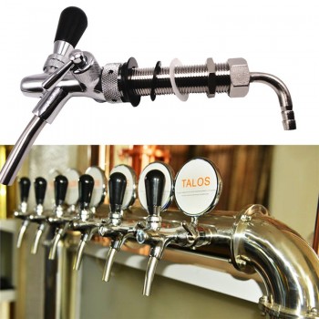 G5/8 4 Inch Stainless Steel Adjustable Draft Beer Faucet Shank With Chrome Plating For Kegerator Tap Homebrew