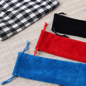 UPORS 50PCS Stainless Steel Straw bag Chopsticks Spoon Velvet Bag Straw Pouch Wholesale