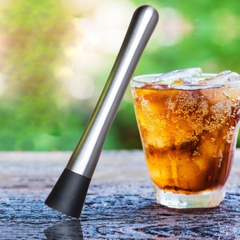 UARTER 2PC High quality Stainless Steel Metal Masher Stir Bar Bartenders Tools Masher Wine Accessories Cocktail Shaker Sets