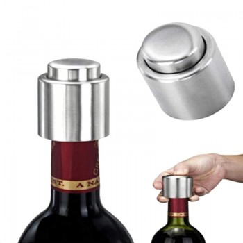 New Handy Stainless Steel Vacuum Wine Bottle Stopper Plug Bottle Cap Pump Sealer  9 DC156