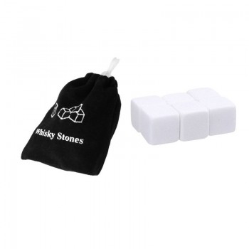 6pcs/pack Reusable Natural Whiskey Stones Sipping Ice Cube Granite Pouch Whisky Rock Cooler Bulk Cooler Set Wedding Gift