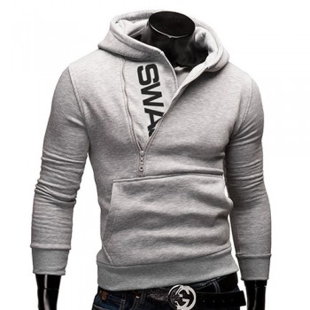 2018 New Arrivals Autumn Fashion men Casual Slim letter printing head side zipper 6 color Cashmere sweater male Outerwear tops
