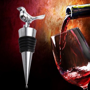 High Quality Stainless Steel Love Bird Wine Stopper Bridal Wedding Gift Wine Bottle Stopper Wine Pourer Stoppers