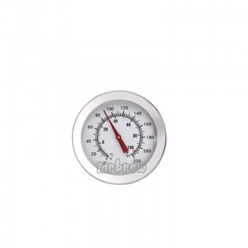 Stainless Steel Dial Thermometer Homebrewing Brew Kettle Brew  Pot, 2Face x 12Probe, 0~220F Degree , Probe Thermometer