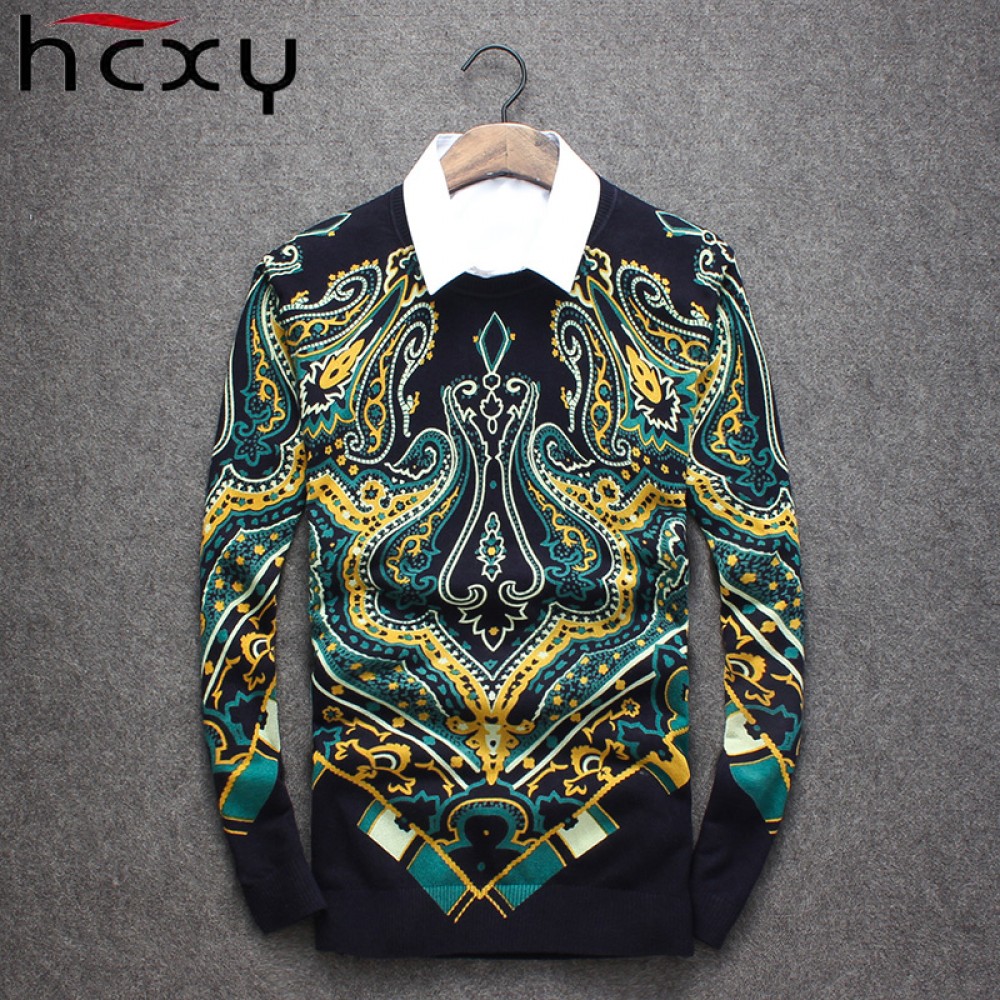HCXY 2018 winter mens sweaters Fashion Casual High quality soft Male Clothing Knitted Pullovers O-neck Sweater Christmas Sweater