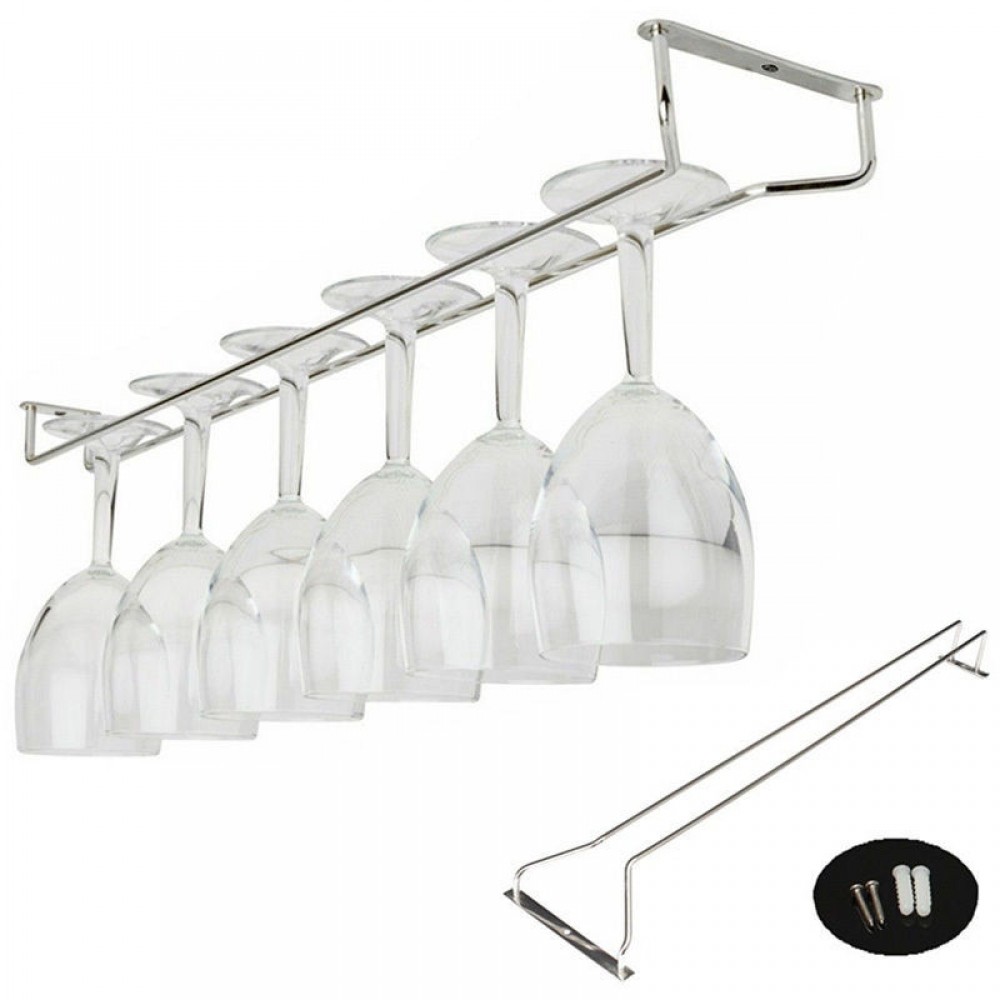High quality useful 27/35/55cm Stainless Steel Wine Rack Glass Holder Hanging Bar Hanger Shelf