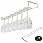 High quality useful 27/35/55cm Stainless Steel Wine Rack Glass Holder Hanging Bar Hanger Shelf