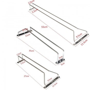 High quality useful 27/35/55cm Stainless Steel Wine Rack Glass Holder Hanging Bar Hanger Shelf