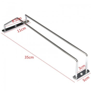 High quality useful 27/35/55cm Stainless Steel Wine Rack Glass Holder Hanging Bar Hanger Shelf