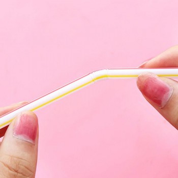 100PCS Curved Plastic Drinking Straw Cocktail Lounge Wedding Birthday Party Special Summer Drinking Straws