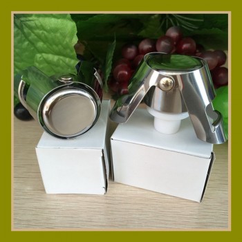 1pcs Champagne Bottle Stainless Steel Stopper Sparkling Grape Wine Bottle Plug Vacuum Sealer Bottle Liquor Flow Stopper Cap Bar