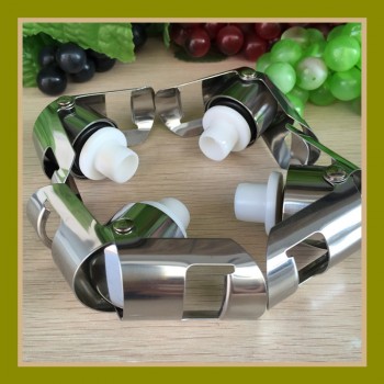 1pcs Champagne Bottle Stainless Steel Stopper Sparkling Grape Wine Bottle Plug Vacuum Sealer Bottle Liquor Flow Stopper Cap Bar