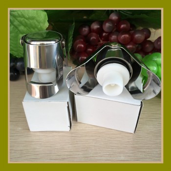 1pcs Champagne Bottle Stainless Steel Stopper Sparkling Grape Wine Bottle Plug Vacuum Sealer Bottle Liquor Flow Stopper Cap Bar