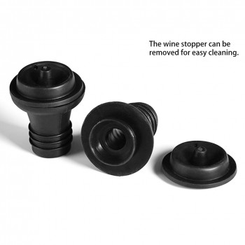 Wine Bottle Stopper Reusable Vacuum Wine Saver Bottle Sealer Vacuum Pump Preserver with 2 Bottle Stopper Bar Supplies