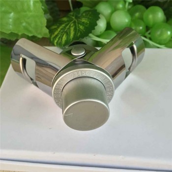 Stainless Steel Bottle Stopper Vacuum Pump Sealed Red Wine Champagne Cap Plug