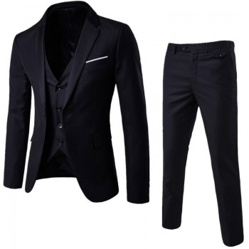 SHUJIN Thin Blazers Pants Vest 3 Pieces Social Suit Men Fashion Solid Business Suit Set Casual Large Size Mens Wedding Suits 5XL