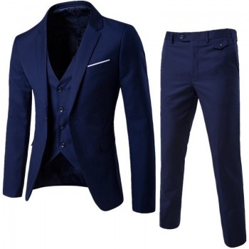 SHUJIN Thin Blazers Pants Vest 3 Pieces Social Suit Men Fashion Solid Business Suit Set Casual Large Size Mens Wedding Suits 5XL