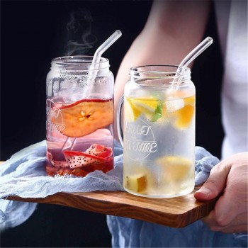 High Quality Glass Drinking Tube Straw Reusable Drinking Straw Bend Pipette Suction Pipe Cleaner Brush Bar Accessories