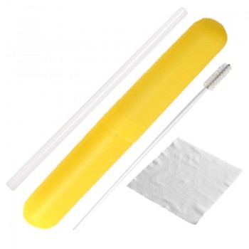 High Quality Glass Drinking Tube Straw Reusable Drinking Straw Bend Pipette Suction Pipe Cleaner Brush Bar Accessories