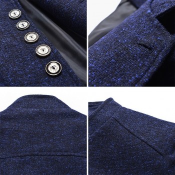 LITTHING Blazer Men 2019 Spring Chinese style Business Casual Stand Collar Male Blazer Slim Fit Mens Blazer Jacket Plus Size 5XL