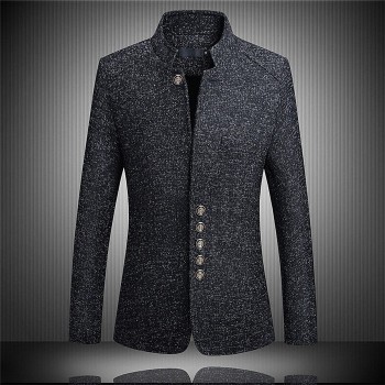 LITTHING Blazer Men 2019 Spring Chinese style Business Casual Stand Collar Male Blazer Slim Fit Mens Blazer Jacket Plus Size 5XL