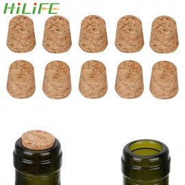 HILIFE 10 piece/set Wooden Wine Cork Wine Bottle Stopper Straight Cork Stopper Bar Tools Barware